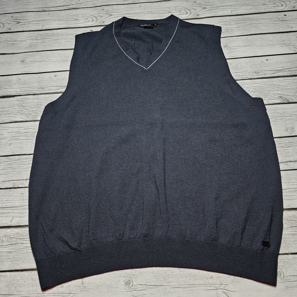 Nike Tiger Woods Sweater Vest Men's Extra Large‎ XL Black Wool Golf EUC